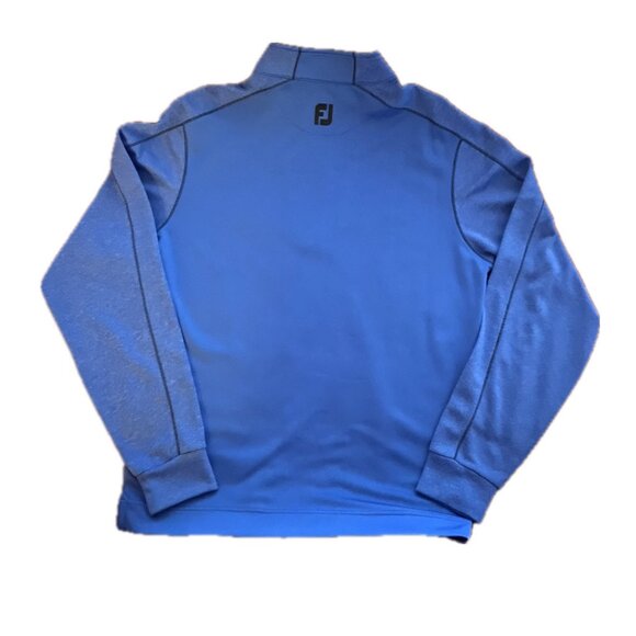 Men's FootJoy Quarter Zip Long-sleeved Golf Shirt - Blue - Size Medium - Picture 4 of 9